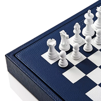 Meilleures ventes : Coffret de rangement spécial en cuir PU de luxe pour jeu d'échecs et de backgammon, avec plateau triple