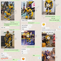 Échasses géantes, costume de cosplay de robot LED de taille humaine, costume de fête de carnaval incroyable