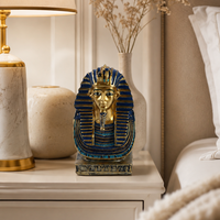 Statue en résine de la buste d'un pharaon égyptien antique, cadeau décoratif pour Halloween et la Journée des morts