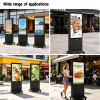Affichage numérique double face extérieur étanche IP66, haute luminosité 1800 nits, alimenté par batterie, lecteur publicitaire LCD portable