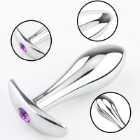 Couple adulte, plug Anal en acier inoxydable lisse, queue en cristal, produits sexuels boutique, Plug Anal en métal, jouets sexuels pour hommes et femmes