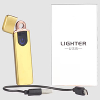 Nouveau briquets classiques en métal personnalisés en gros produit de vente à chaud électrique briquet électronique rechargeable USB en métal