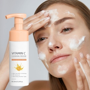 Nettoyant moussant pour le visage aux pores profonds avec vitamine C, lingettes nettoyantes, soin nettoyant en profondeur pour peaux grasses - Product Image 4