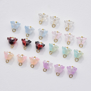 Lily Valley Flower Charms, pendentifs floraux en acrylique pour bijoux à bricoler soi-même Collier Bracelet Boucles d'oreilles - Product Image 4