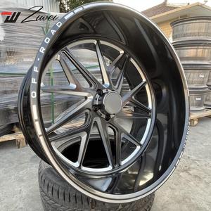 Ruedas cóncavas profundas negras forjadas ZW 22 24 26 28 pulgadas para Chevrolet Tahoe Suburban GMC Yukon XL Mercedes 8x170 llantas todoterreno - Product Image 5