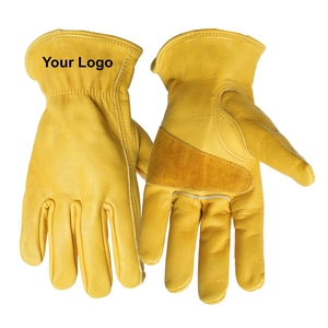 Guantes de Trabajo de Cuero Vacuno con Logotipo Personalizado, Protección Laboral, Resistentes al Calor y al Desgaste - Product Image 1