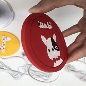 Printed <b>Silicone</b> PVC Round Coaster Rubber Drink Mat Non Slip Heat Resistant Cup <b>Pad</b> Table Protector Mat with Custom Design - Product Image 5