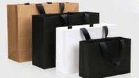 Luxuriöse Marken-Papiertüte Bedruckte Schmuckverpackung Geschenk-Einkaufstasche mit Griff Kraftpapiertüte mit Eigenem Logo