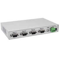 Convertidor USB RS-485 RS-422 de Alta Calidad de Fábrica, Adaptador USB-B de 4 Puertos, Aislamiento Óptico, Conector Serial DB9, Protección ESD 1