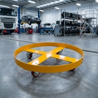 Nouvelle chariot de transfert de fûts d'huile 300kg 400kg 200L avec roulettes pivotantes à 360° en PU, chariot de manutention pour entrepôt