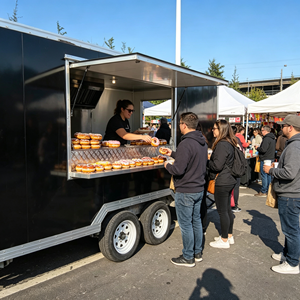 Remolque <span class=keywords><strong>de</strong></span> Comida Modular Rodante <span class=keywords><strong>de</strong></span> 16 PIES para Snacks, Hot Dogs, Hamburguesas, Pizza, Churros, BBQ, Comercial, Inoxidable, Personalizado, para Dulces y Patatas Fritas - Product Image 2