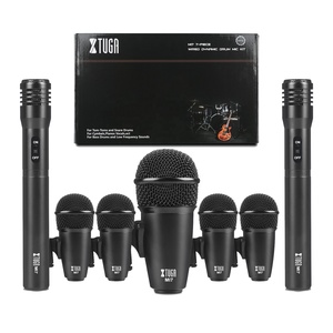 xtuga Ensemble de microphone à condensateur portable avec logo personnalisé pour batterie, microphone de bureau filaire en métal pour la communication - Product Image 2