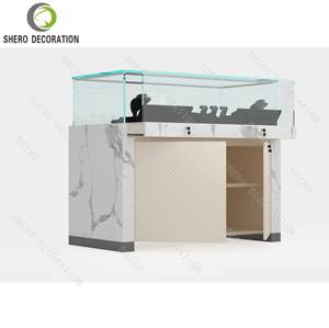 Luxury Jewellery Shop Showcase Design Wooden Glass <b>Jewelry</b> Display <b>Cabinet</b> with logo - Product Image 6