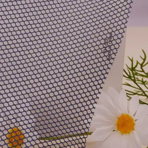 Grosir 100% Polyester Knit Hexagon Honeycomb Bag Lining Hard Mesh Tulle Net Fabric