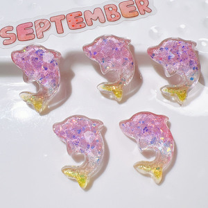 Hỗn hợp thiết kế thái lát cá heo khuôn nhựa Keyring nhựa thủ công quyến rũ nhựa cho trang trí - Product Image 5