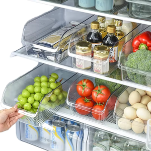 Caja de Almacenamiento de Plástico en Oferta, Organizador Libre de BPA, Contenedor Hermético para Alimentos, Huevos, Conservación de Frescura, Estilo Cajón para Congelador - Product Image 1