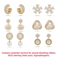 Pendientes de Perlas de Agua Dulce Chapados en Oro de 18K para Mujer, Estilo Barroco, Geométricos Irregulares, para Uso Diario y Fiestas, Venta al Por Mayor, OEM, Personalizados