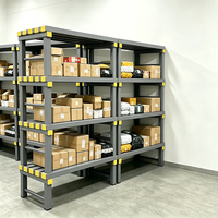 Robuste Kunststoff-Lagerregale für Lager, Garage, Küche, 4-stöckiges PVC-Organisationsregal für Bücher, Spielzeug, Vorratskammer, wasserdicht