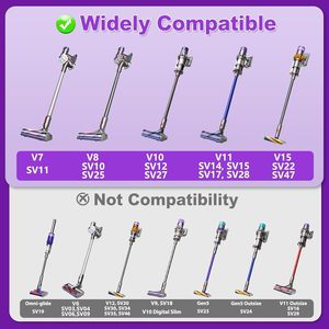 Pièces <span class=keywords><strong>de</strong></span> rechange pour tête LED verte Lemige, compatibles avec les aspirateurs <span class=keywords><strong>Dyson</strong></span> V7 V8 <span class=keywords><strong>V10</strong></span> V11 V15, <span class=keywords><strong>rouleau</strong></span> <span class=keywords><strong>de</strong></span> brosse souple anti-emmêlement à dégagement rapide - Product Image 2