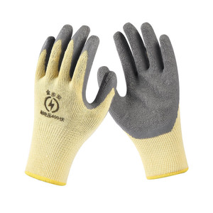<span class=keywords><strong>Gants</strong></span> isolants en caoutchouc jaune basse tension 400V, <span class=keywords><strong>gants</strong></span> diélectriques de sécurité électrique pour électricien - Product Image 6
