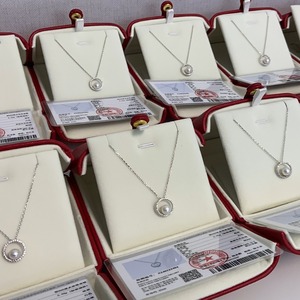 Collier en argent S925 avec pendentif rond en perle d'eau douce de Zhuji, 6-7 mm, forte luminosité, avec des caractéristiques de mise en valeur, cadeau pour femme - Product Image 3