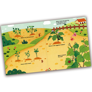 Magnifique livre d'images interactif sur le jardin, adapté aux enfants <span class=keywords><strong>de</strong></span> 3 à 6 ans, livres éducatifs pour enfants avec des illustrations colorées - Product Image 6