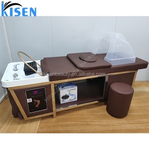Kisen Cheap Salon Furniture Massage Table High-<b>end</b> Fashion Custom Color Facial Spa Hair Washing Shampoo <b>Bed</b> - Product Image 1