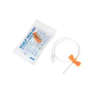 Set de Agujas de Mariposa para Venas del Cuero Cabelludo, Grado Médico, PVC+Acero Inoxidable, Estéril, Certificado CE ISO, Luer Slip/Luer Lock, Venta al por Mayor - Product Image 1