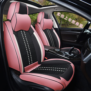 Housses de siège universelles en soie glacée, ensemble complet 9 pièces, respirantes et chauffantes/refroidissantes, pour intérieur automobile Civic, CR-V, HR-V, Accord, Odyssey, Element - Product Image 4