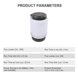 Rechargeable 1000 Lumen Lumière de Camping En Plein Air Pour Les Activités De Plein Air - Product Image 4