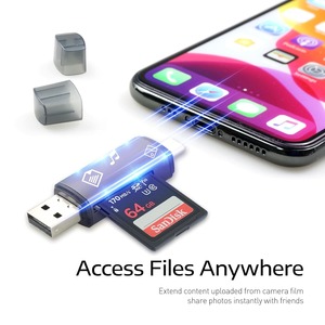 قارئ بطاقات USB-C وUSB من SYONG بغلاف ألومنيوم لبطاقات SD/Micro SD/SDHC/SDXC/<span class=keywords><strong>MMC</strong></span> - Product Image 5