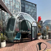 Petite tente de glamping d'extérieur de luxe, dôme à bulles en polycarbonate avec cadre en aluminium pour les garden parties pour les salons professionnels