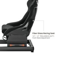 LRS08-BS01 Simulador de Carreras de Aluminio para Juegos, Cabina de Conducción para PC, PS4, PS5, Xbox, G25, G27, G29, G920, Asiento de Carreras GTR