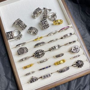 Anel Retro de Latão com Cruz de Diamante, Anel Banhado a Ouro Eterno para Homens e Mulheres, Anel de Casal, Estilo Hip-hop, Joia da Moda, Presente - Product Image 2