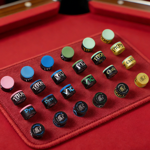 XQK TAOM V10 <span class=keywords><strong>Craie</strong></span> de billard professionnelle pour queue de 1/2, format universel, vert, bleu et rose, ensemble combiné en bois pour joueurs de billard - Product Image 4
