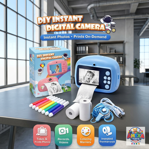 Cámara Digital Instantánea para Niños JR MS INDUSTRIES, Impresora de Fotos, Video HD 1080P, Pantalla de 2.4 Pulgadas, Lente Dual, USB, Cámara de Juguete Alcalina - Product Image 6