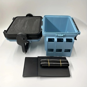 1pc Multifunctional Fishing Lure Suitcase, Solid Color Lockable Fishing <b>Gear</b> <b>Box</b> Storage <b>Box</b> - Product Image 6