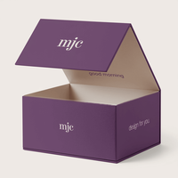 Luxus Faltbare leere Magnet papier verpackung Verschluss box Benutzer definiertes Logo Recycelbare lila starre elegante Geschenk box