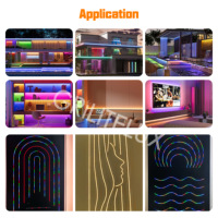 3 ans de garantie Bande lumineuse LED COB adressable réglable RVB multicolore DC24V 630LEDs/M Bande lumineuse LED flexible à émission latérale