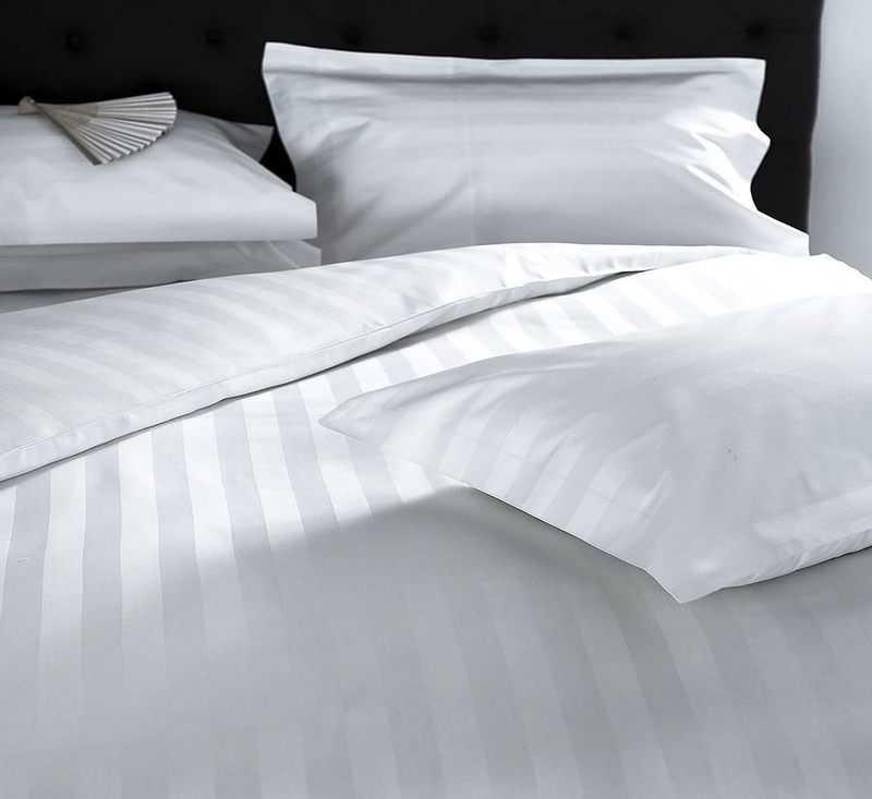 Modern White Stripe Hotel Linen 3