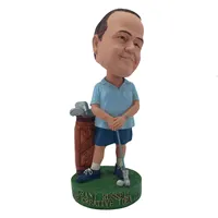 Custom High Quality Resin Male Golfer Player Bobble Head Figurine for Gift