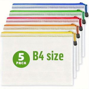 Carpeta de Archivo Transparente con Cierre, Bolsa para Documentos Resistente al Agua A4, Organizador de Viaje para Suministros de Oficina y Escolares - Product Image 4