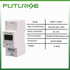 RS485 thông tin liên lạc thông minh năng lượng mét một pha Đồng hồ điện Din Rail Cài đặt kích thước tiêu chuẩn - Product Image 4