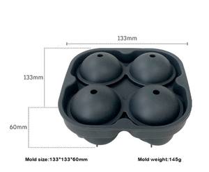Moule à glace en silicone à <span class=keywords><strong>4</strong></span> cavités en forme de rose pour cocktails, <span class=keywords><strong>bourbon</strong></span>, moules en silicone - Product Image 6