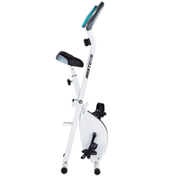 Vélo d'Appartement Pliant X avec Résistance Magnétique à 8 Niveaux, Écran LCD, Cadre en Acier, Volant d'Inertie de 2 kg, Capacité de 100 kg, Transmission par Courroie