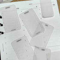 Minimaliste personnalisé Mini clair givré Kraft papier étiquette planificateur signet journal intime livre diviseur Page titulaire Page marqueur