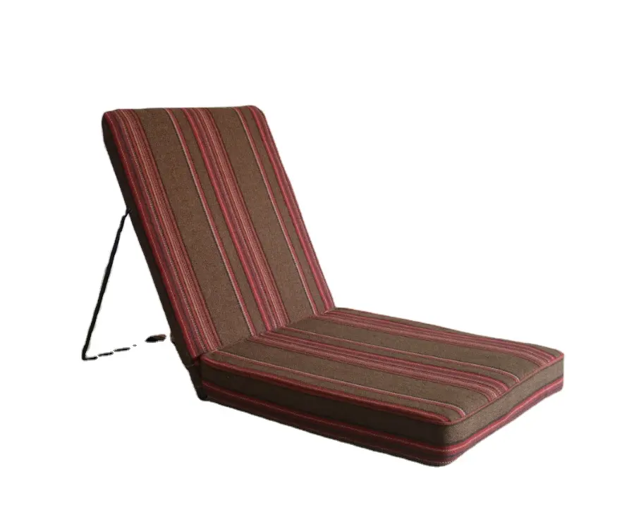 Chaise pliante carrée en daim réglable multi-sections portable et confortable pour l'extérieur