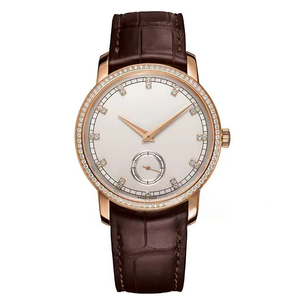 Montre mécanique de luxe haut de gamme pour homme, cadran argenté, boîtier en acier inoxydable, fonction petite seconde, nouvelle collection 2026, bracelet en cuir - Product Image 5