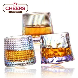 Ensemble de verres à whisky rotatifs, en verre à fond sphérique, cristal pour Bar, nouveau produit de fabrication