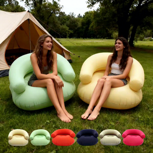 <span class=keywords><strong>Fauteuil</strong></span> <span class=keywords><strong>gonflable</strong></span> pliable en U, canapé <span class=keywords><strong>gonflable</strong></span> moelleux pour le camping en plein air et la détente en intérieur - Product Image 5